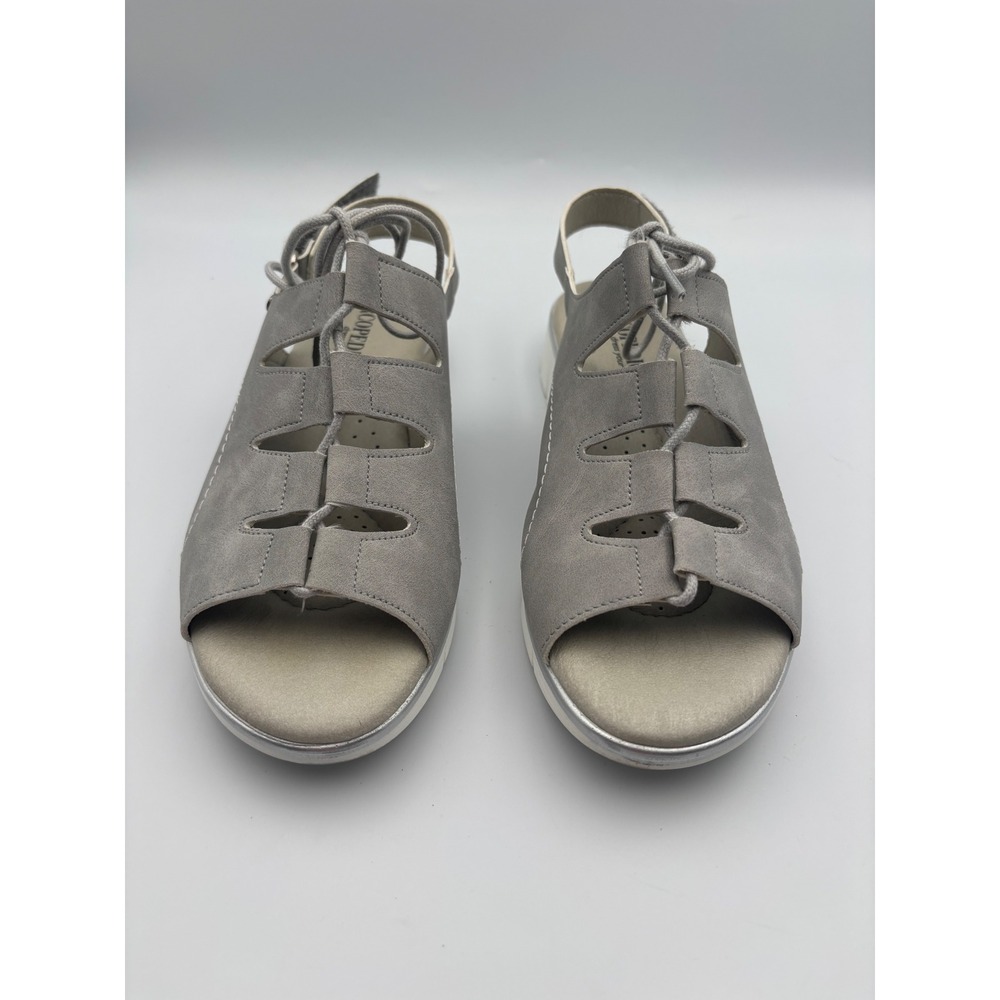 Arcopedico Salina Grey Lytech Laceโ Up Slingback Comfort Sandals Womens 39